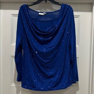 Kim Rogers Royal Blue Sequin Blouse